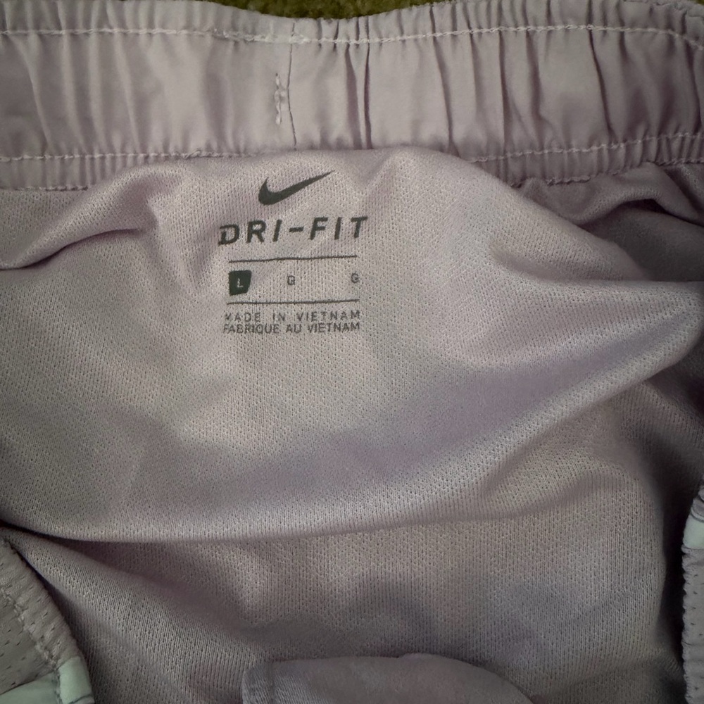 NWT Nike Women's Light Lavender Athletic Shorts with White Trim - Picture 2 of 6